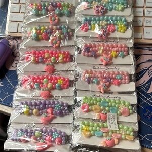 Pink and Blue Jewelry Accessories Set of 6